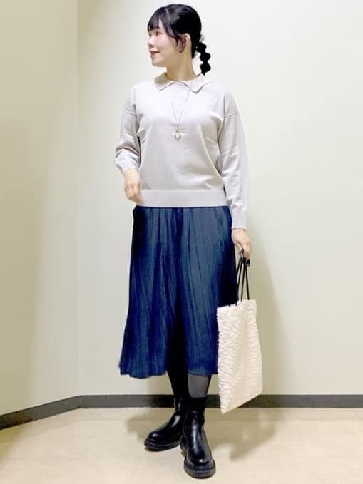  beni_gingerさんの「Reflect｜【着映え◎】衿つきニットトップス」を使ったコーディネート