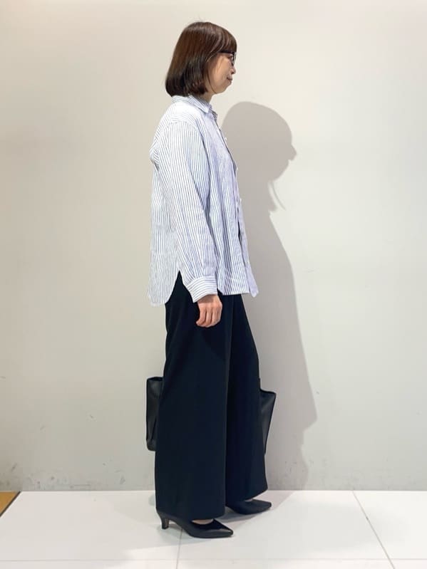 murayamaさんの「INDIVI｜【接触冷感／2WAY】カシュクールリネンシャツ」を使ったコーディネート