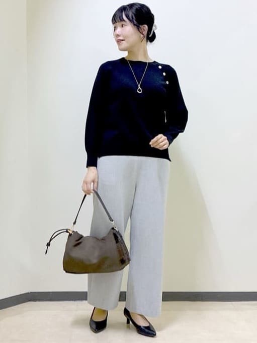  beni_gingerさんの「Reflect｜【ゆったり着られる◎】ラグランスリーブニット」を使ったコーディネート