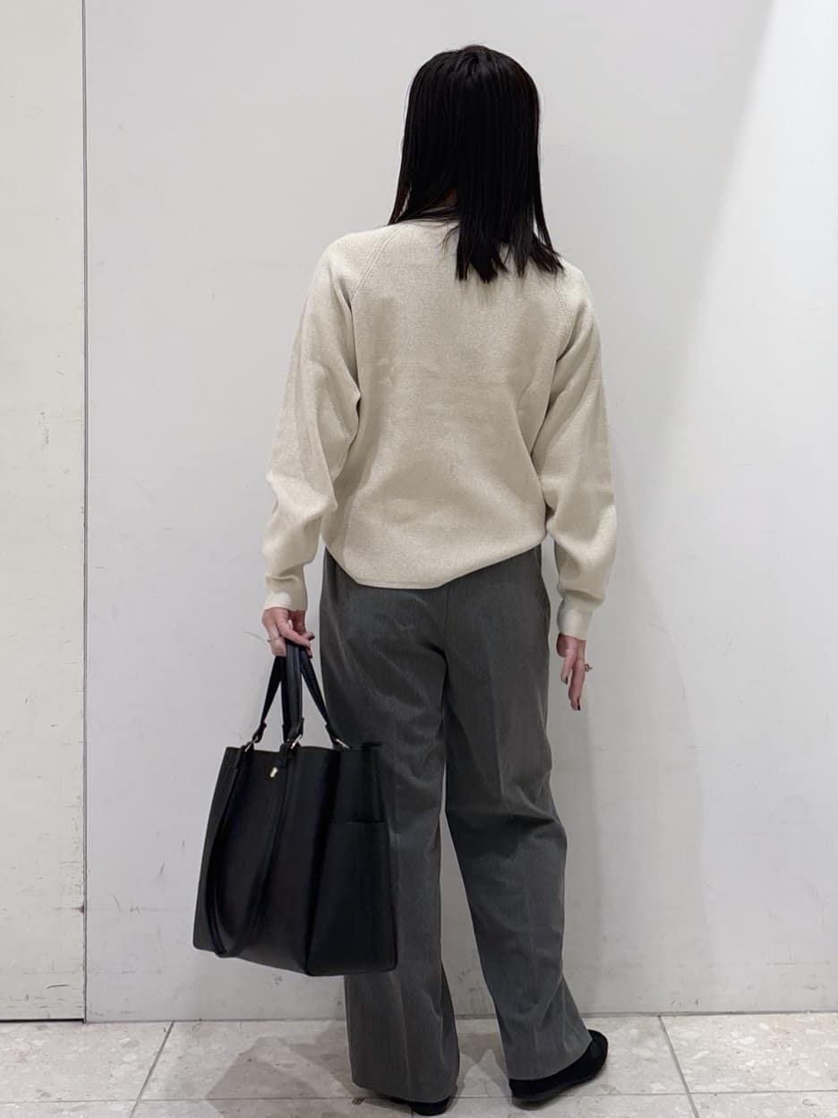 mameさんの「OPAQUE.CLIP｜ボタンデザインラメニット【洗濯機OK】」を使ったコーディネート