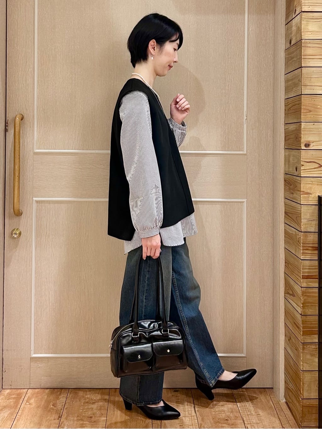 ちぐささんの「SHOO･LA･RUE｜フラップポケット横長ボストンバッグ」を使ったコーディネート