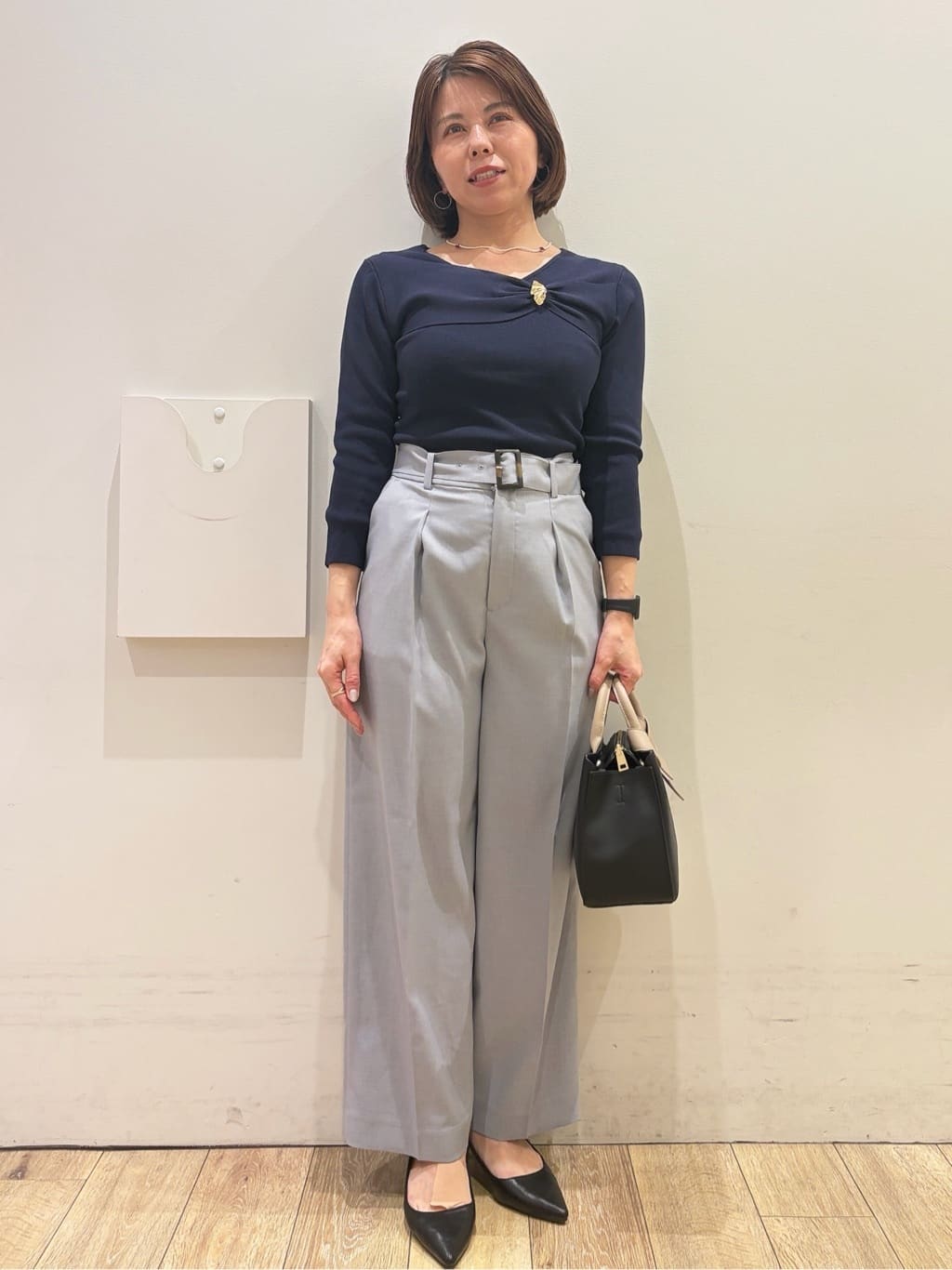 YUKOさんの「index｜ストレッチノーカラージャケット／セットアップ対応【洗濯機OK／防シワ／イージーアイロン】」を使ったコーディネート