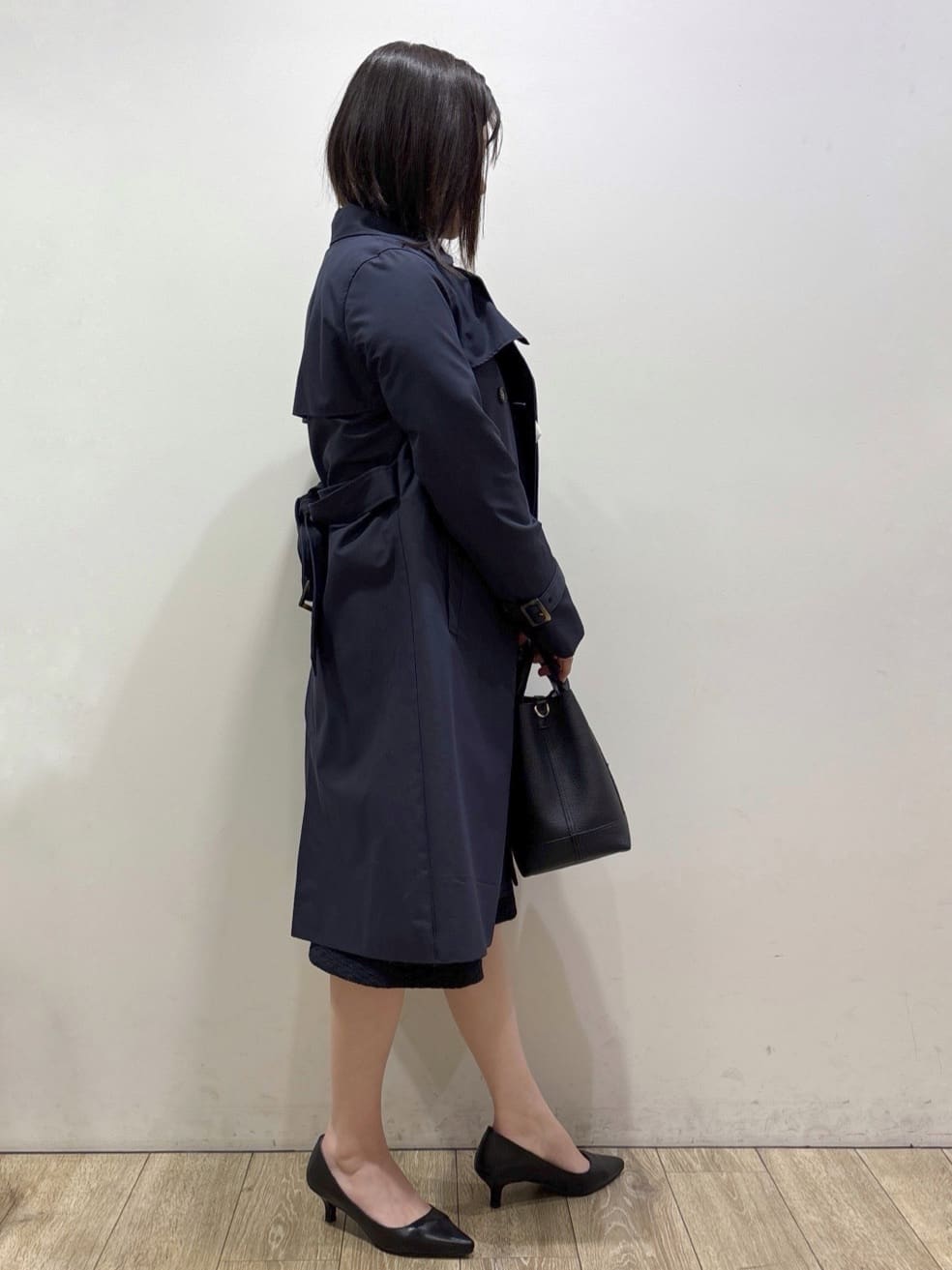 mameさんの「index｜撥水トレンチコート【洗濯機OK／花粉対応】《XS～3L》」を使ったコーディネート