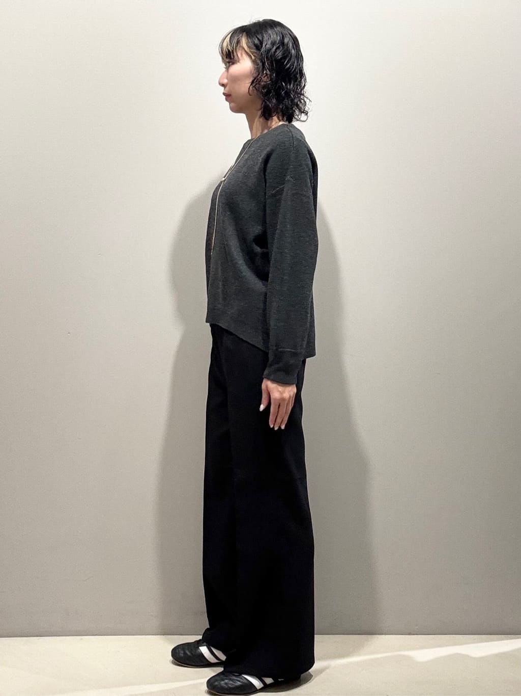 naoさんの「OPAQUE.CLIP｜サイド編地切替ニットトップス／セットアップ対応【洗濯機OK】」を使ったコーディネート