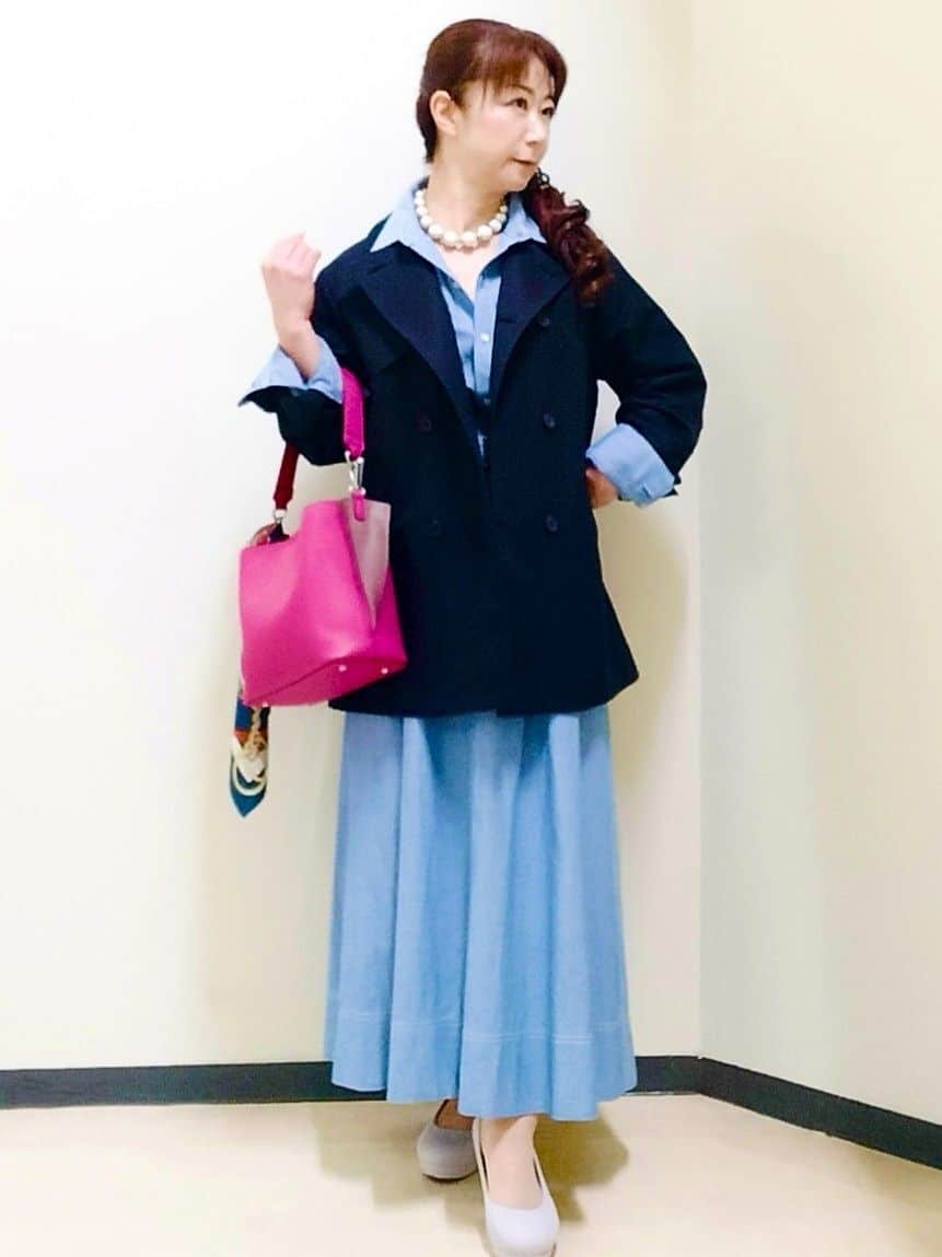 花さんの「Reflect｜【羽織にも◎】ダンガリーシャツ」を使ったコーディネート