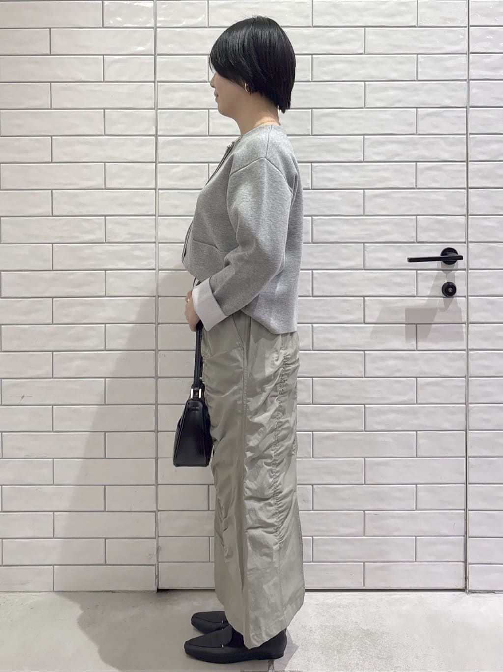 ayumiさんの「OPAQUE.CLIP｜スナップボタンニットカーディガン【洗濯機OK】」を使ったコーディネート