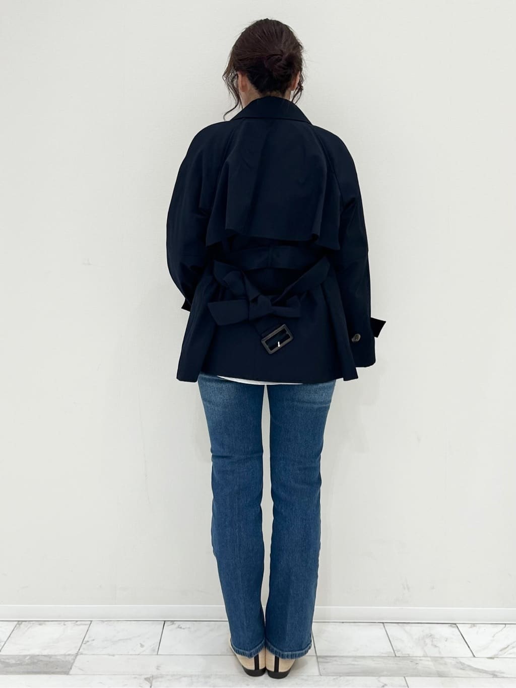 りなさんの「OPAQUE.CLIP｜ミドルトレンチコート【洗濯機OK】」を使ったコーディネート
