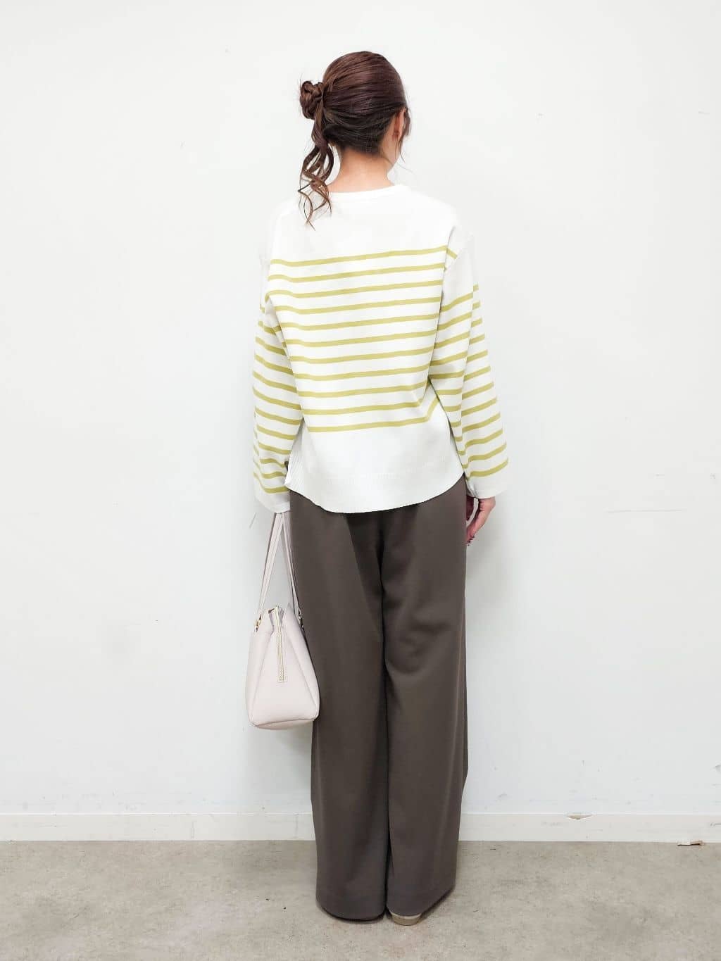 ゆゆさんの「SHOO･LA･RUE｜楽にきちんと見られたい　大人カジュアルボーダーニット」を使ったコーディネート