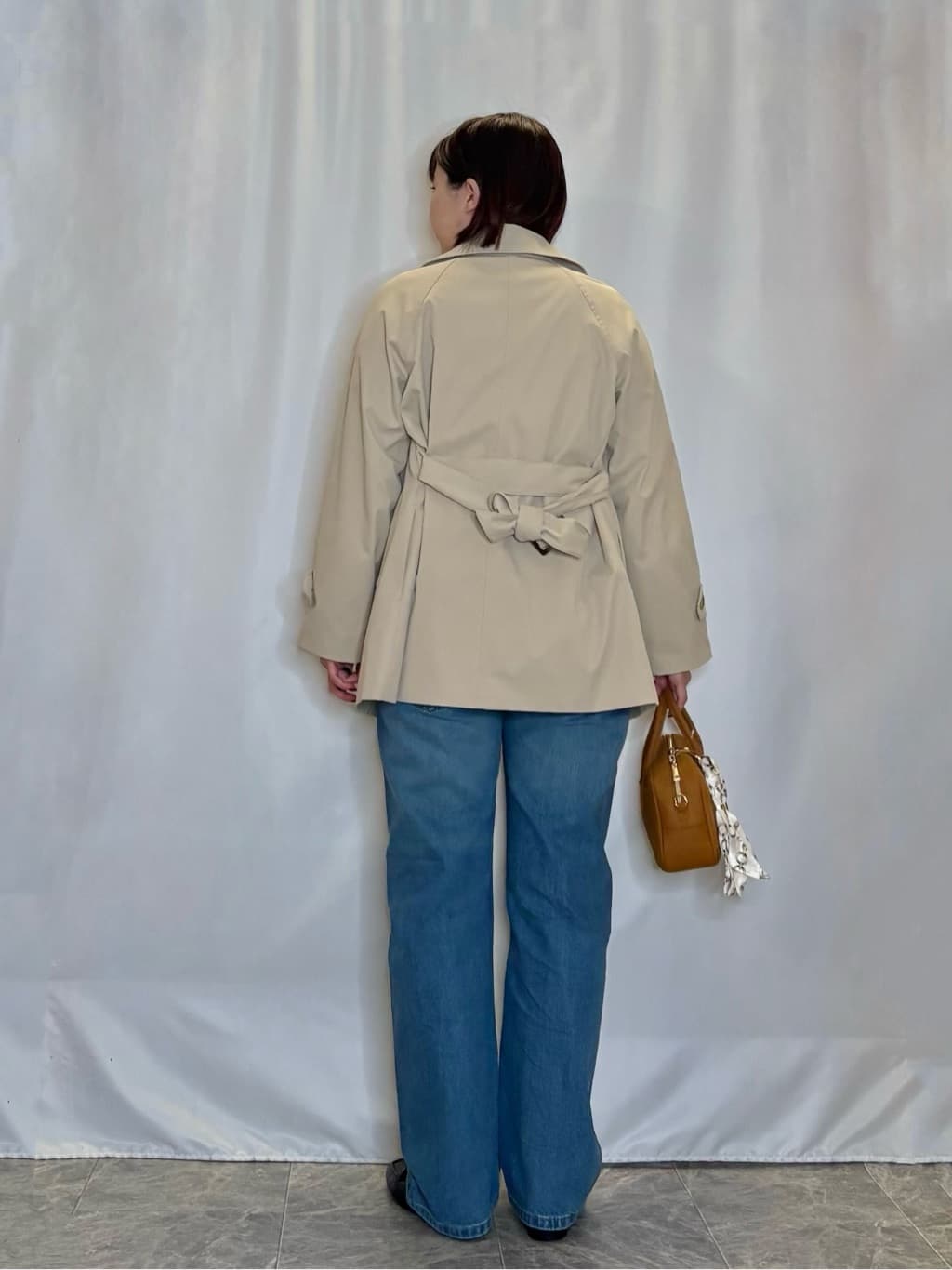 ネリさんの「SHOO･LA･RUE｜【絶妙なゆるピタ/洗濯機可】ちくちくしにくい リブハイネックやわらかニット」を使ったコーディネート