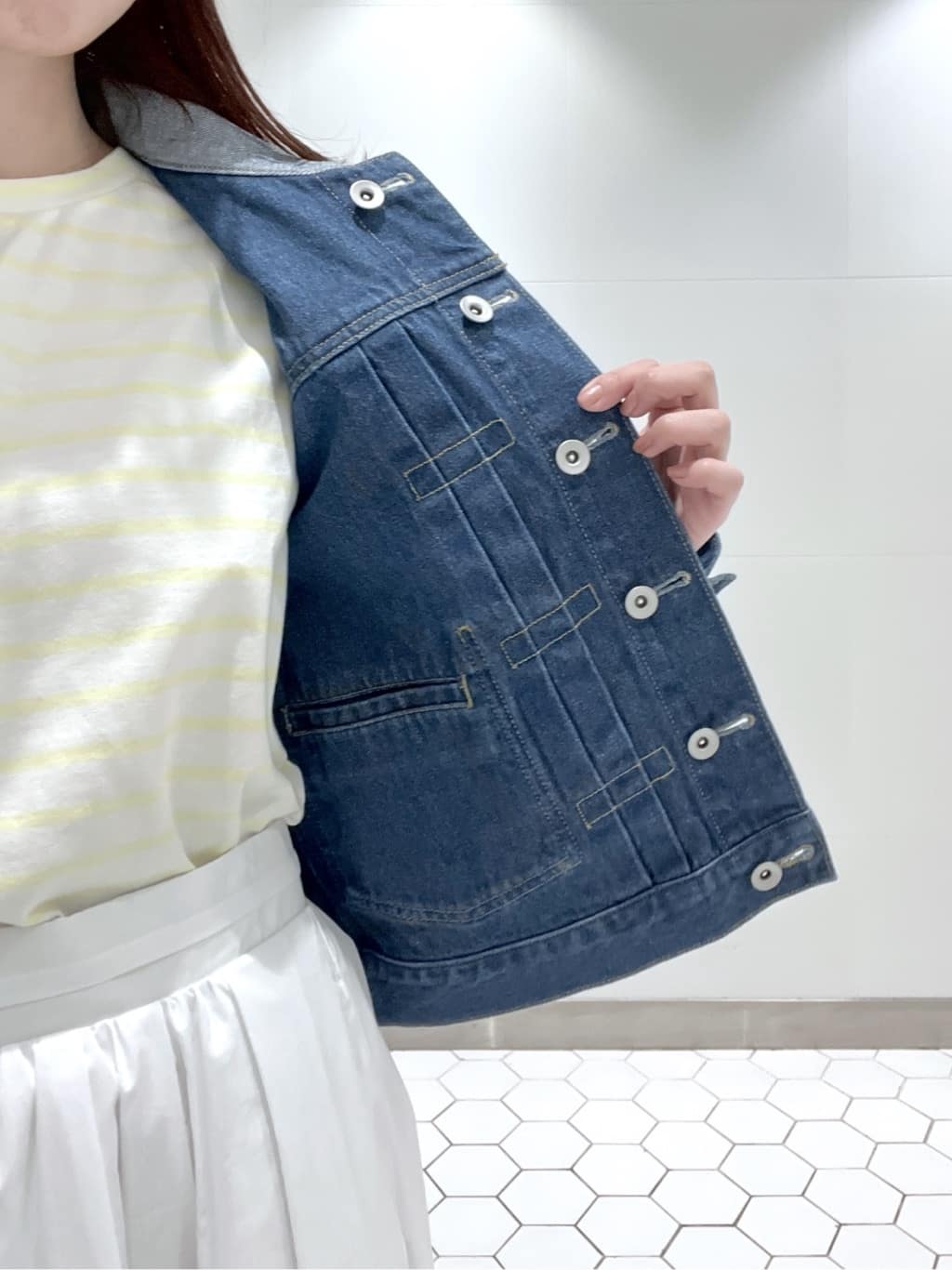 Makinoさんの「Dessin｜【ユニセックス/2WAY】リバーシブルデニムジャケット」を使ったコーディネート
