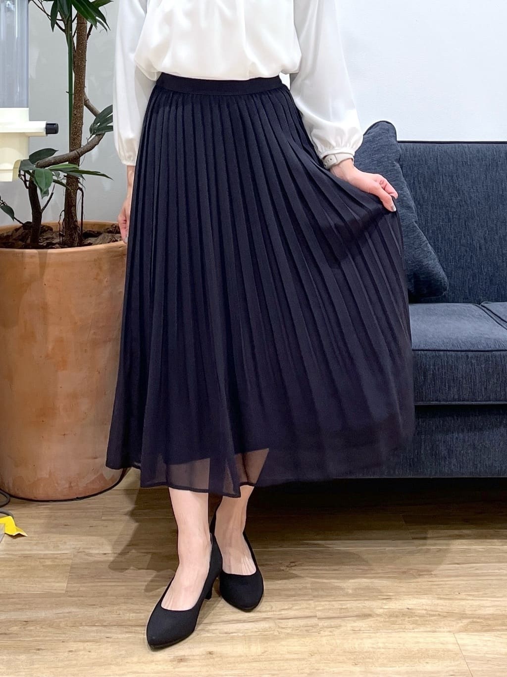 canaさんの「Dessin｜【洗える】ジョーゼットブラウス」を使ったコーディネート