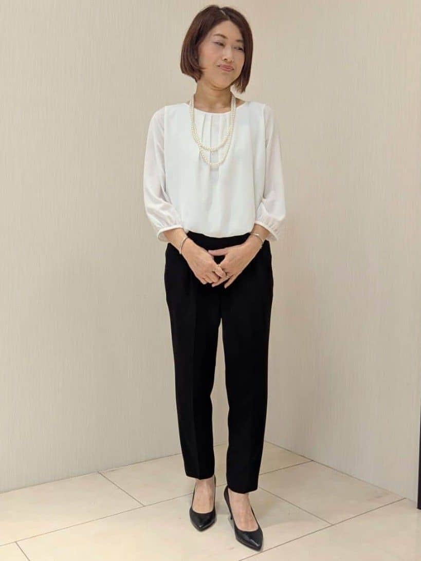 u-macoさんの「UNTITLED｜【オンオフ使える】スラブツイード ジレ」を使ったコーディネート