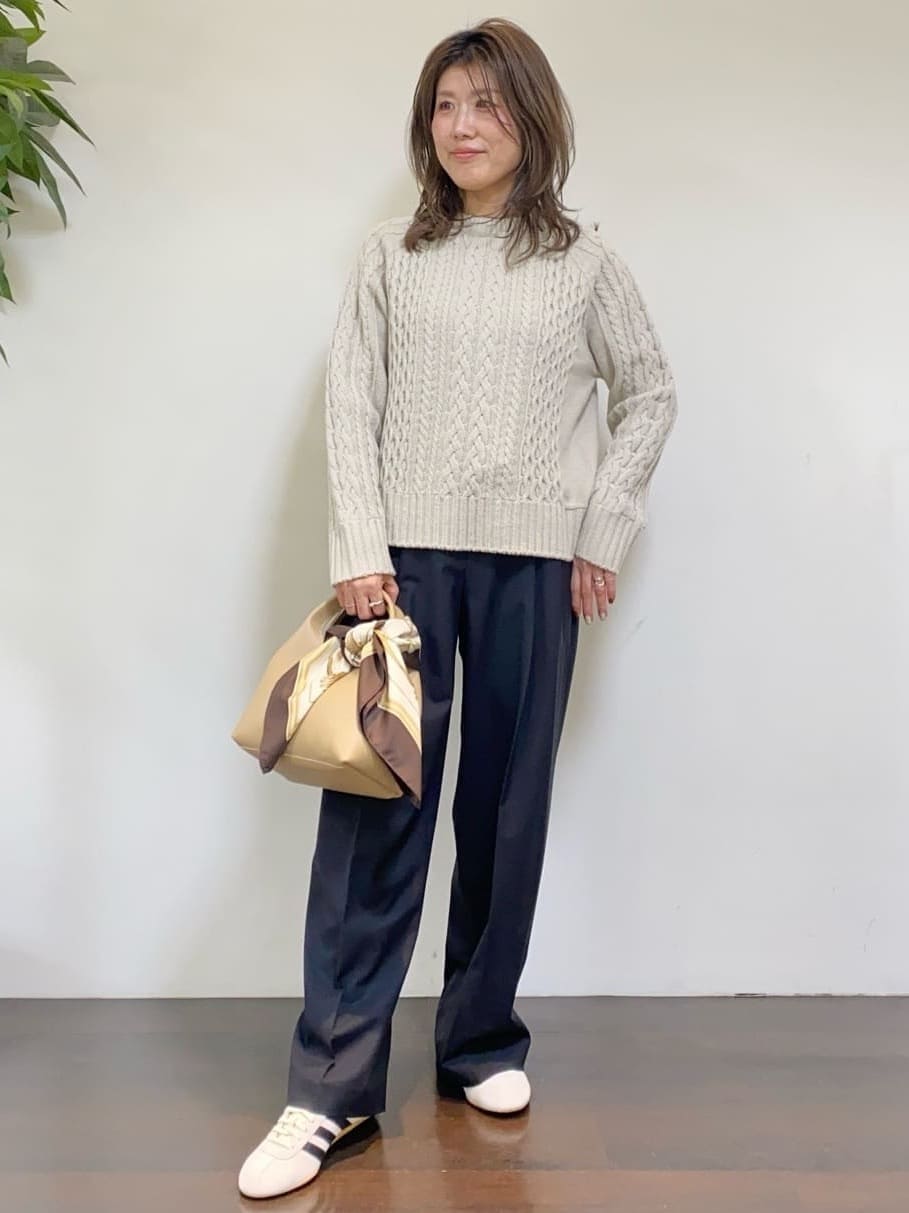 tomoさんの「UNTITLED｜【洗える】スポンディッシュ ケーブル柄ニット」を使ったコーディネート