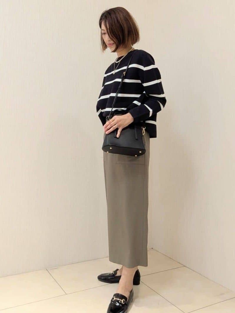 u-macoさんの「UNTITLED｜◆【ゆったり/洗える】クロップドニットプルオーバー」を使ったコーディネート