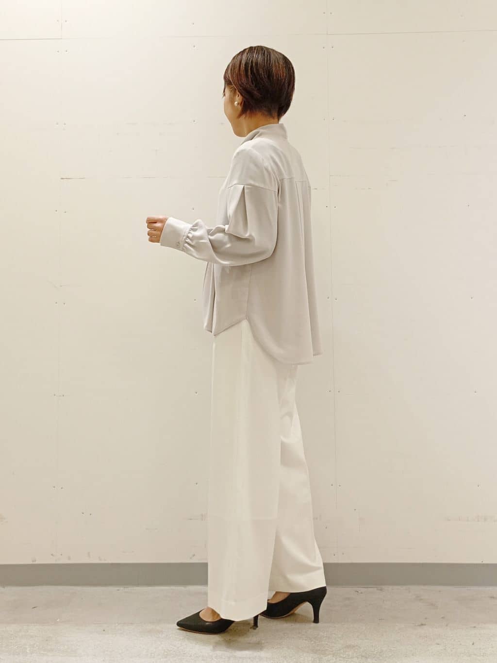 Kさんの「INDIVI｜【洗える】ジョーゼットボウタイブラウス」を使ったコーディネート