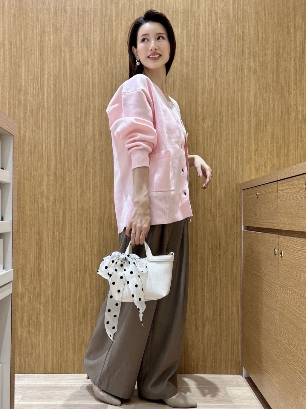 maiさんの「OPAQUE.CLIP｜コットンリブキャミソール【洗濯機洗い可】」を使ったコーディネート