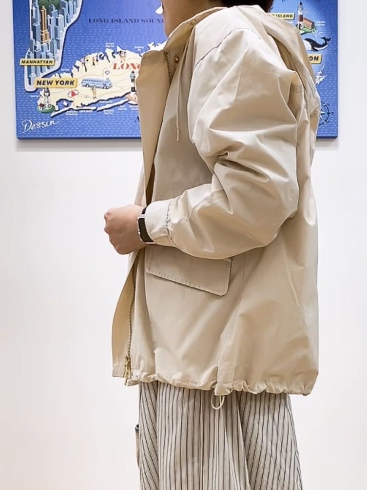 Hamaさんの「Dessin｜【撥水/2WAY】フーディーブルゾン」を使ったコーディネート