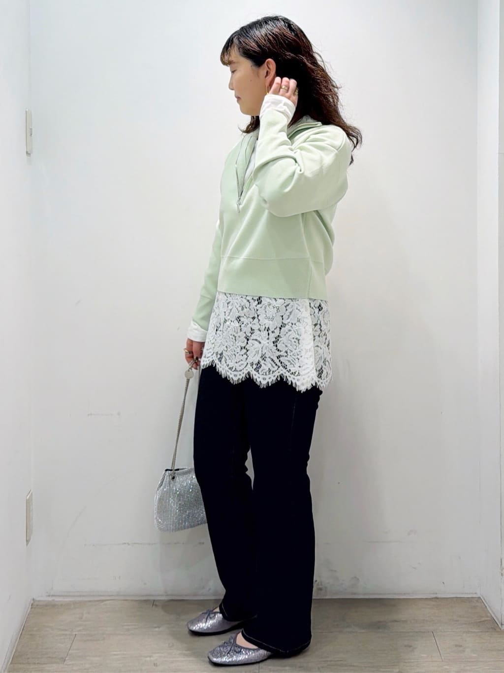 sumicaさんの「OPAQUE.CLIP｜ハーフZIP刺繍ロゴニット【洗濯機OK】」を使ったコーディネート