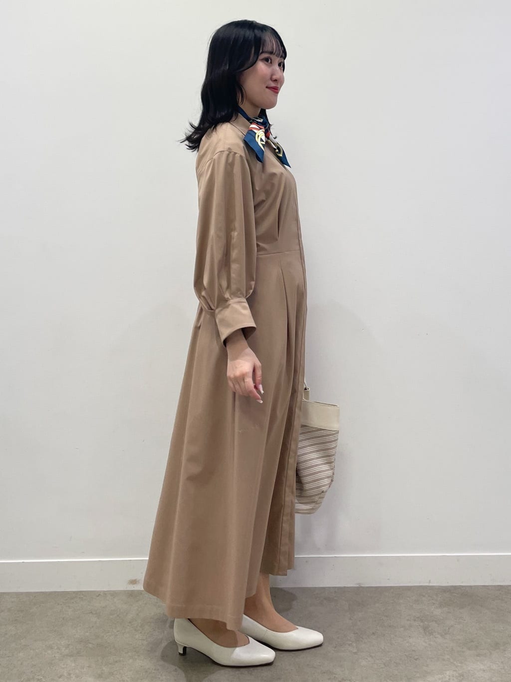 yukariさんの「Reflect｜タイプライターシャツロングワンピース」を使ったコーディネート