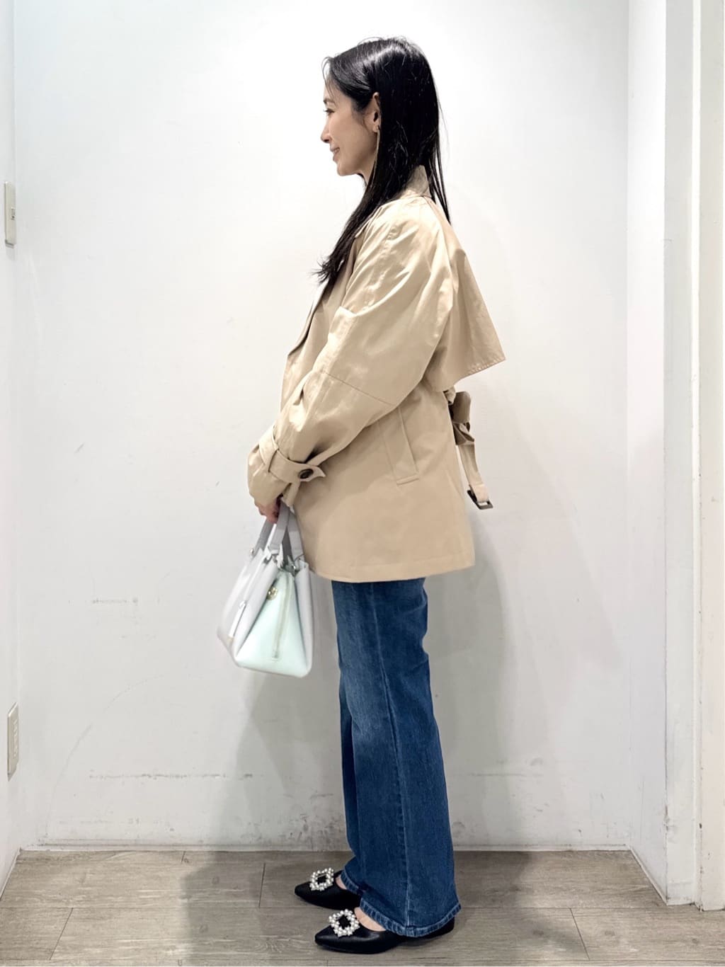yuicciさんの「OPAQUE.CLIP｜ミドルトレンチコート【洗濯機OK】」を使ったコーディネート
