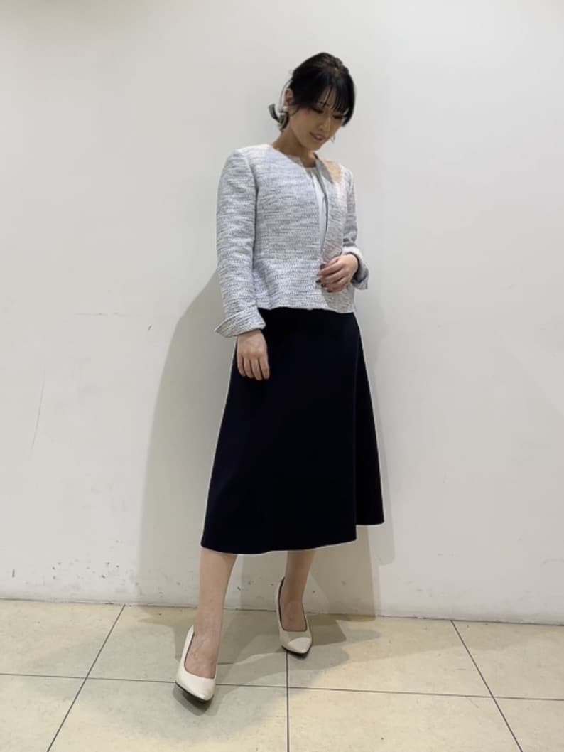 watanabeさんの「UNTITLED｜【きれいめ】ツイード ペプラムジャケット」を使ったコーディネート