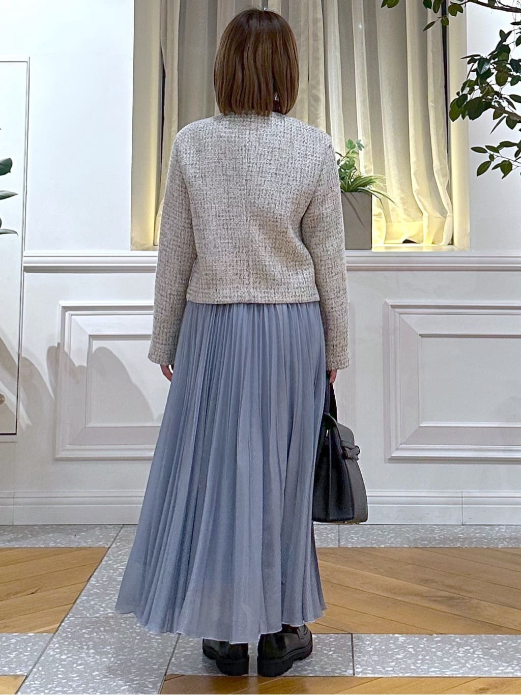 なべこさんの「DRESSTERIOR｜【ウォッシャブル/通勤】スタンドフリル ブラウス」を使ったコーディネート