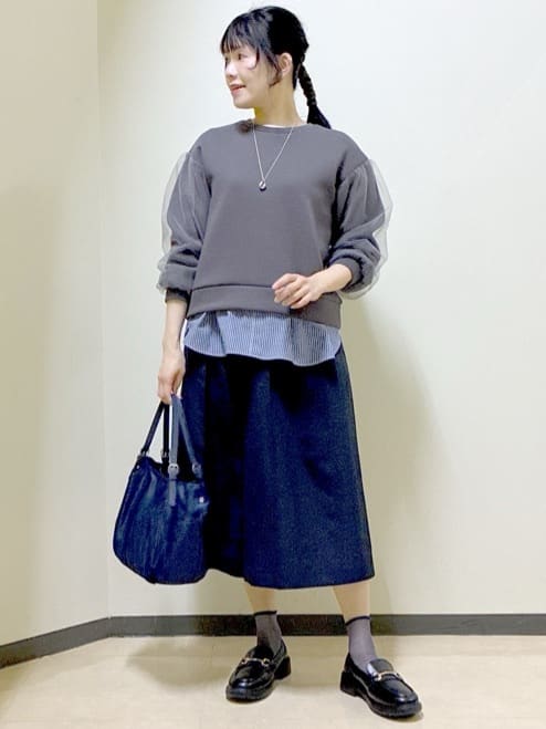  beni_gingerさんの「Reflect｜チュールレイヤードスリーブプルオーバー」を使ったコーディネート