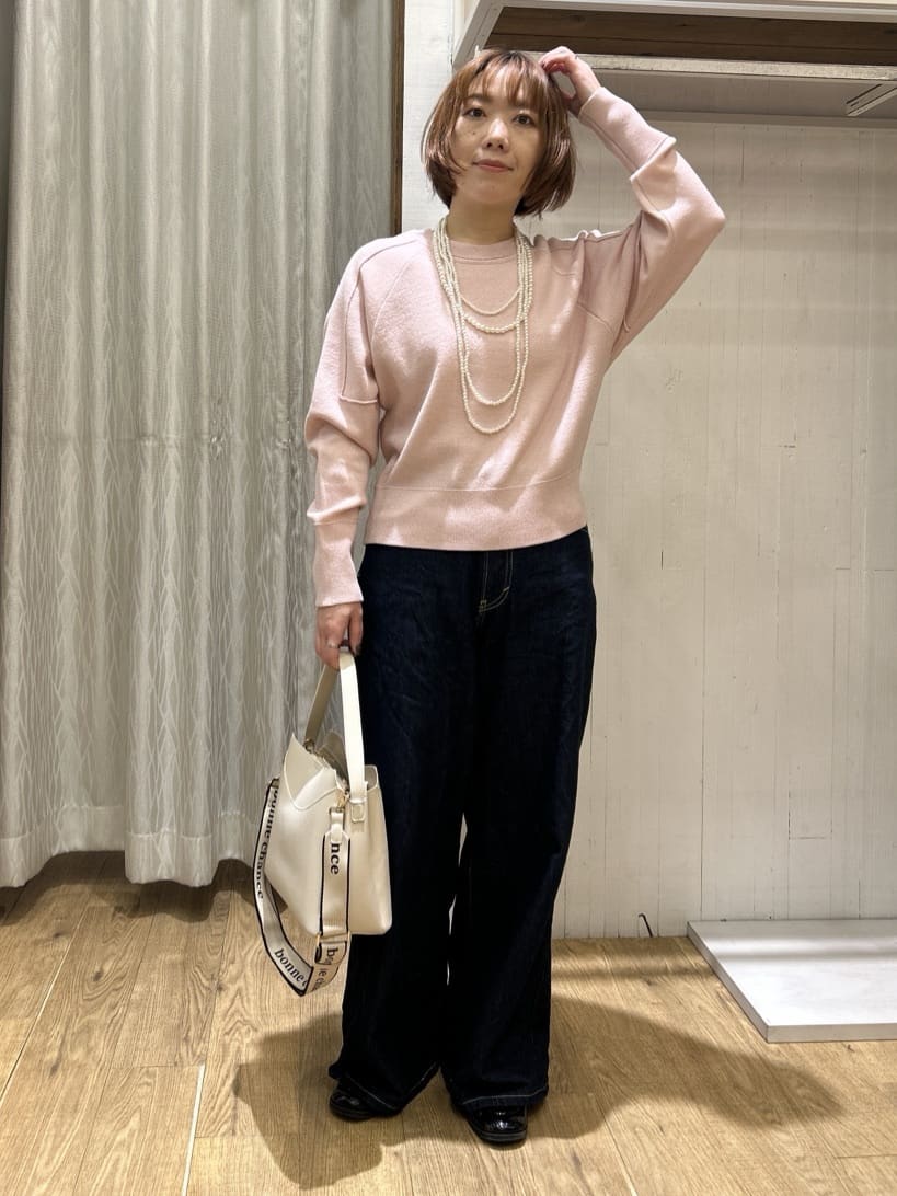 ga_riさんの「THE SHOP TK｜【着丈が選べる】スウェットライクラメジャカードニット」を使ったコーディネート