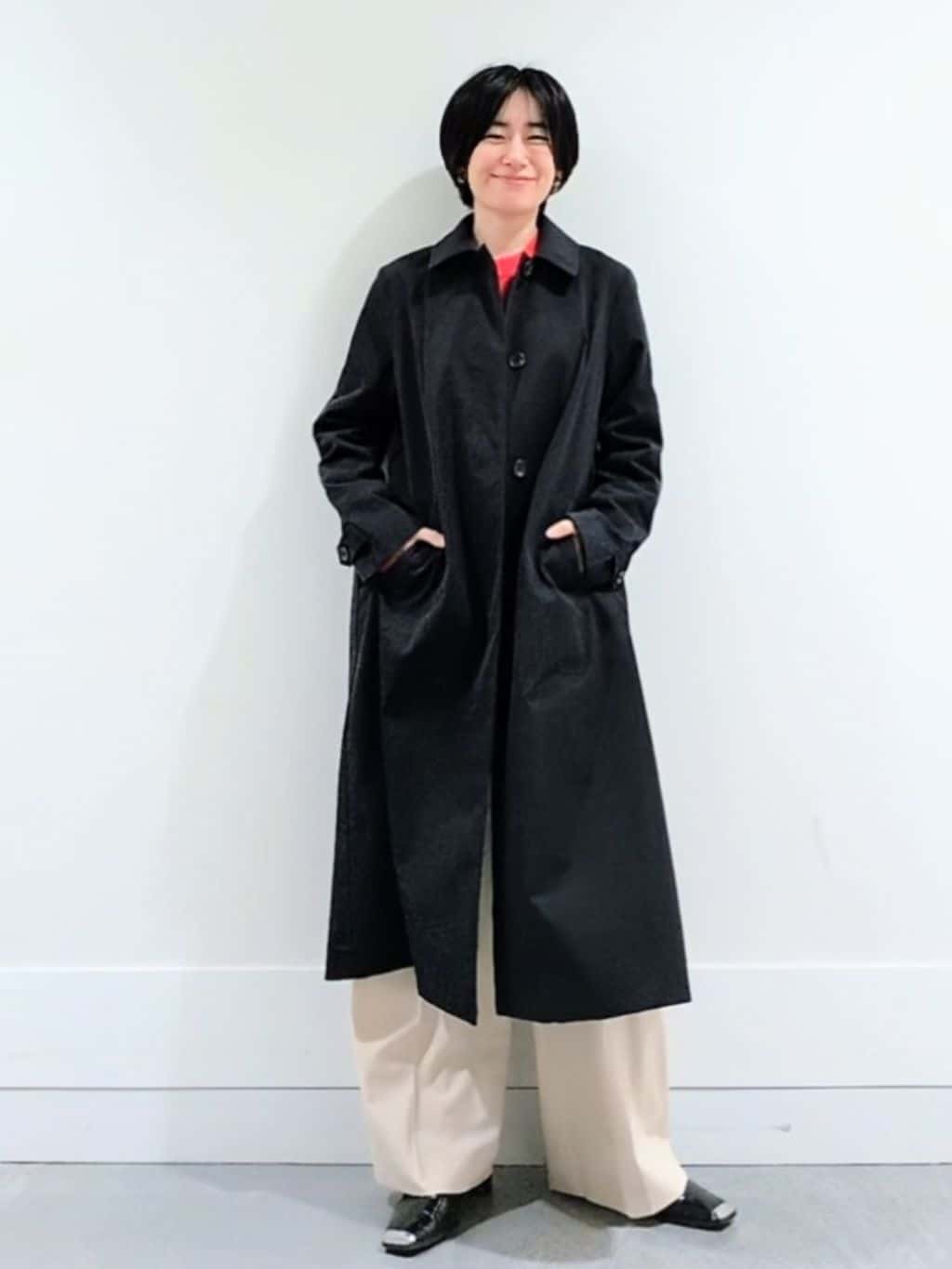 ミズタさんの「UNTITLED｜◆【はっ水/洗える】タスランステンカラーコート」を使ったコーディネート