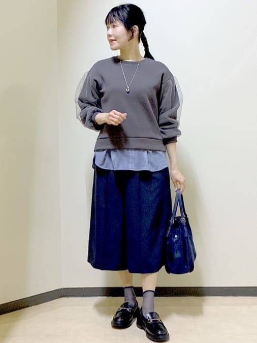  beni_gingerさんの「Reflect｜チュールレイヤードスリーブプルオーバー」を使ったコーディネート