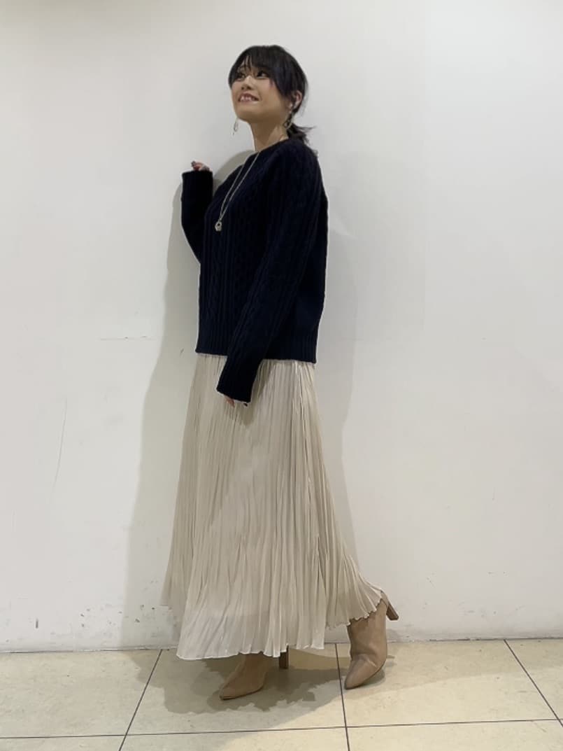 watanabeさんの「UNTITLED｜【洗える】スポンディッシュ ケーブル柄ニット」を使ったコーディネート