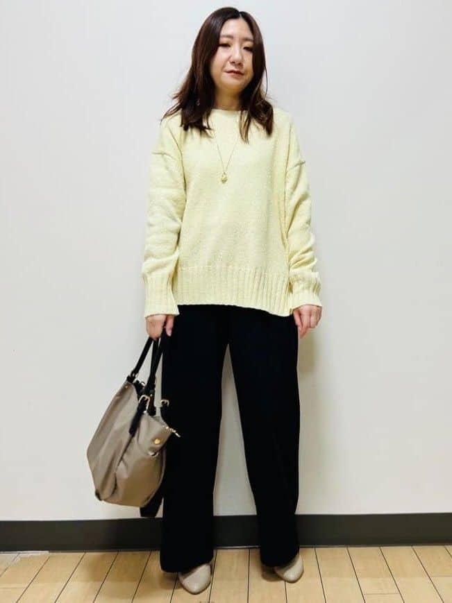 miiiさんの「Reflect｜【レイヤードにおすすめ◎】ロング丈リラクシーニット」を使ったコーディネート