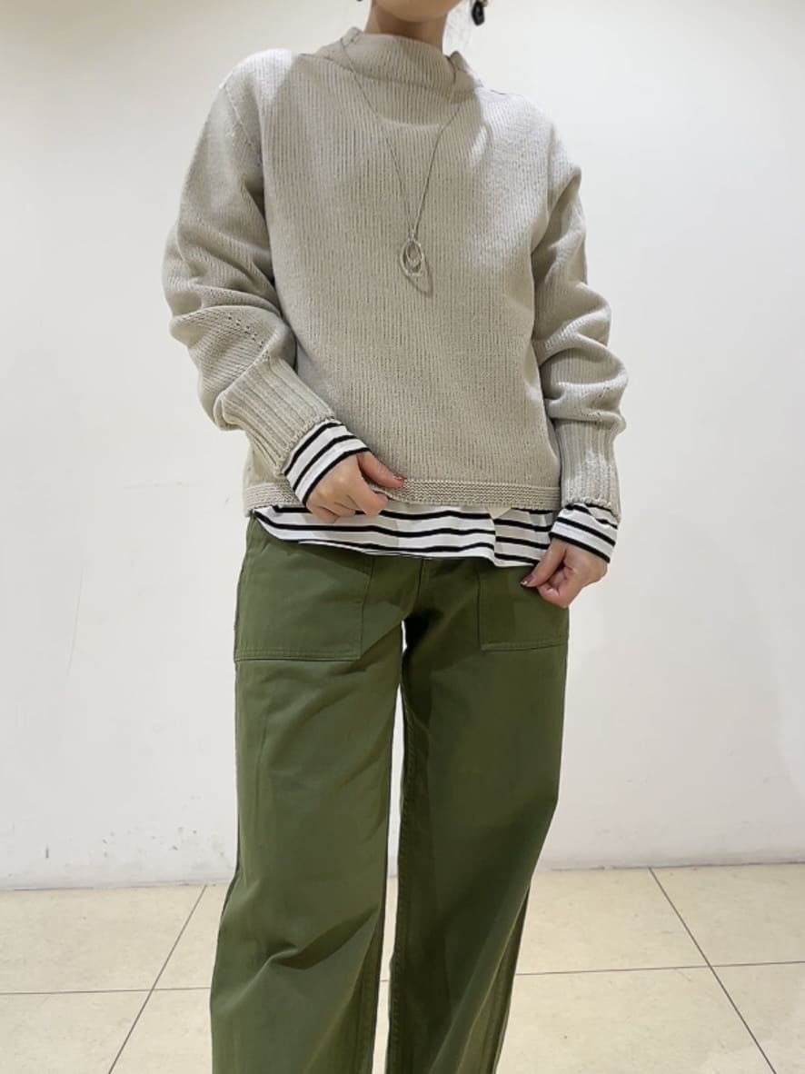 watanabeさんの「UNTITLED｜【洗える】スポンディッシュ ボトルネックニット」を使ったコーディネート