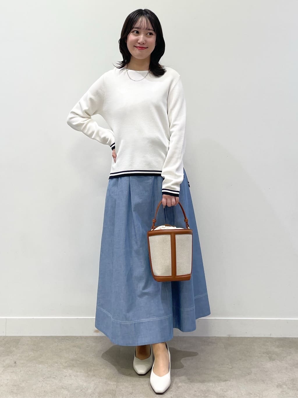 yukariさんの「Reflect｜ダンガリータックフレアスカート」を使ったコーディネート