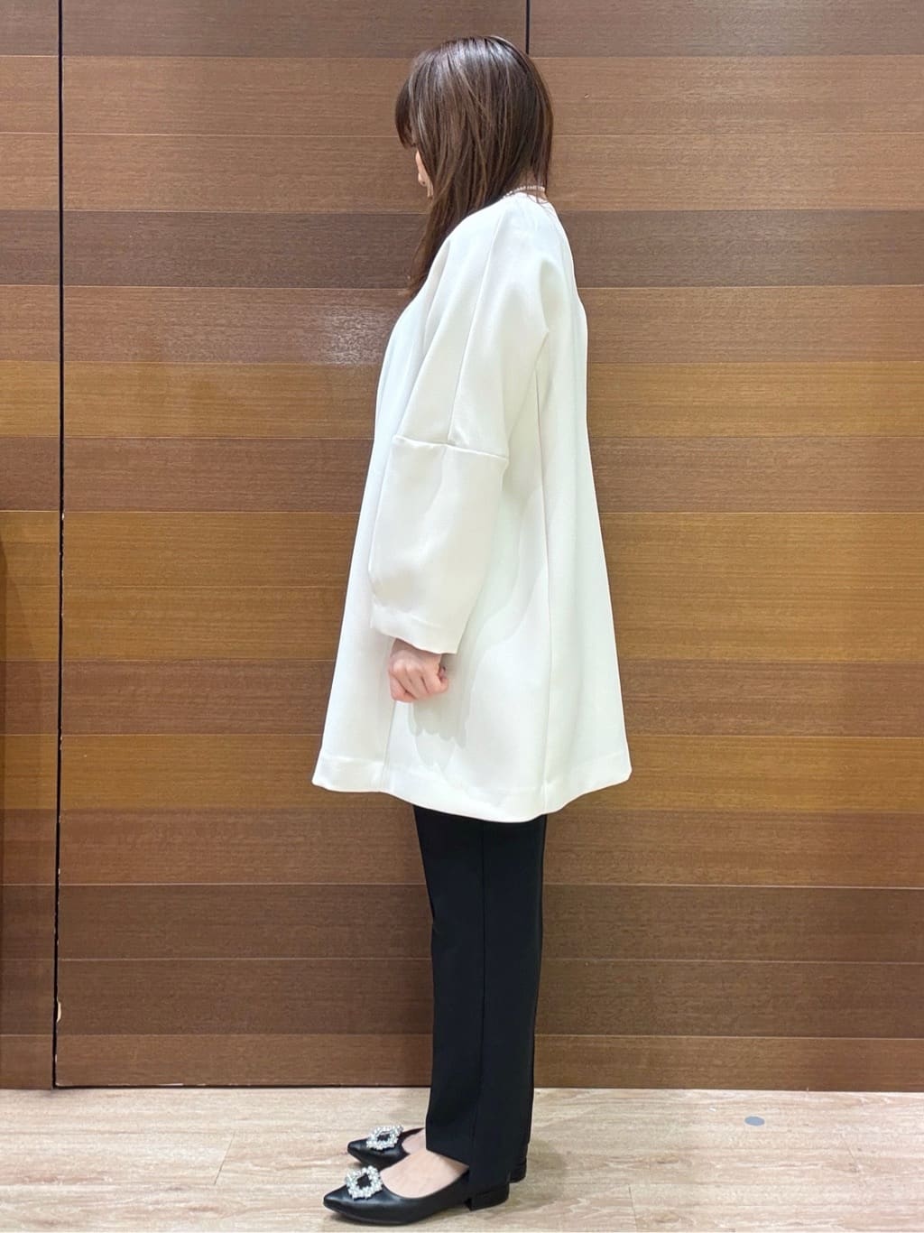 maichiさんの「OPAQUE.CLIP｜フォルムスリーブミドルコート【洗濯機OK】」を使ったコーディネート