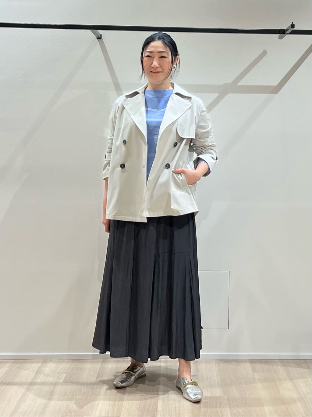 TOMOMIさんの「UNTITLED｜◆【ゆったり/洗える】クロップドニットプルオーバー」を使ったコーディネート