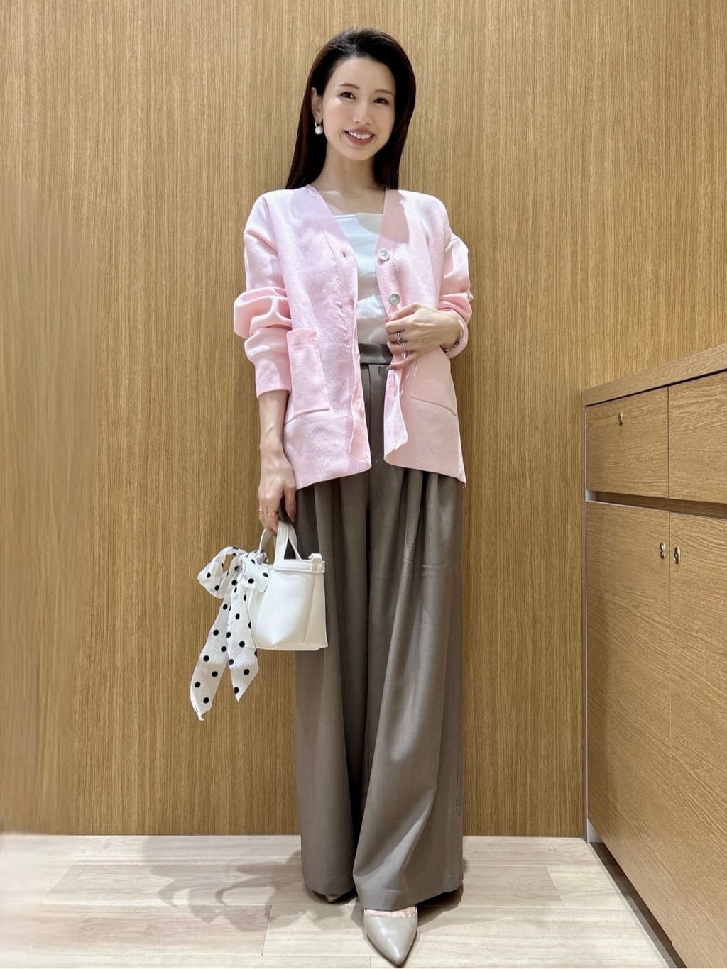 maiさんの「OPAQUE.CLIP｜コットンリブキャミソール【洗濯機洗い可】」を使ったコーディネート