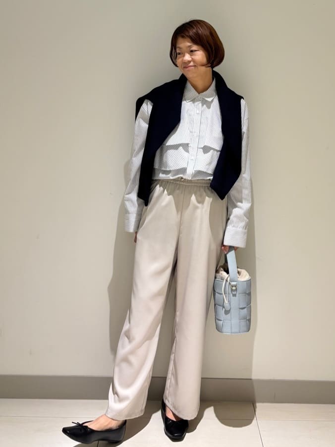 Haruさんの「Dessin｜【洗える】フリルシャツブラウス」を使ったコーディネート