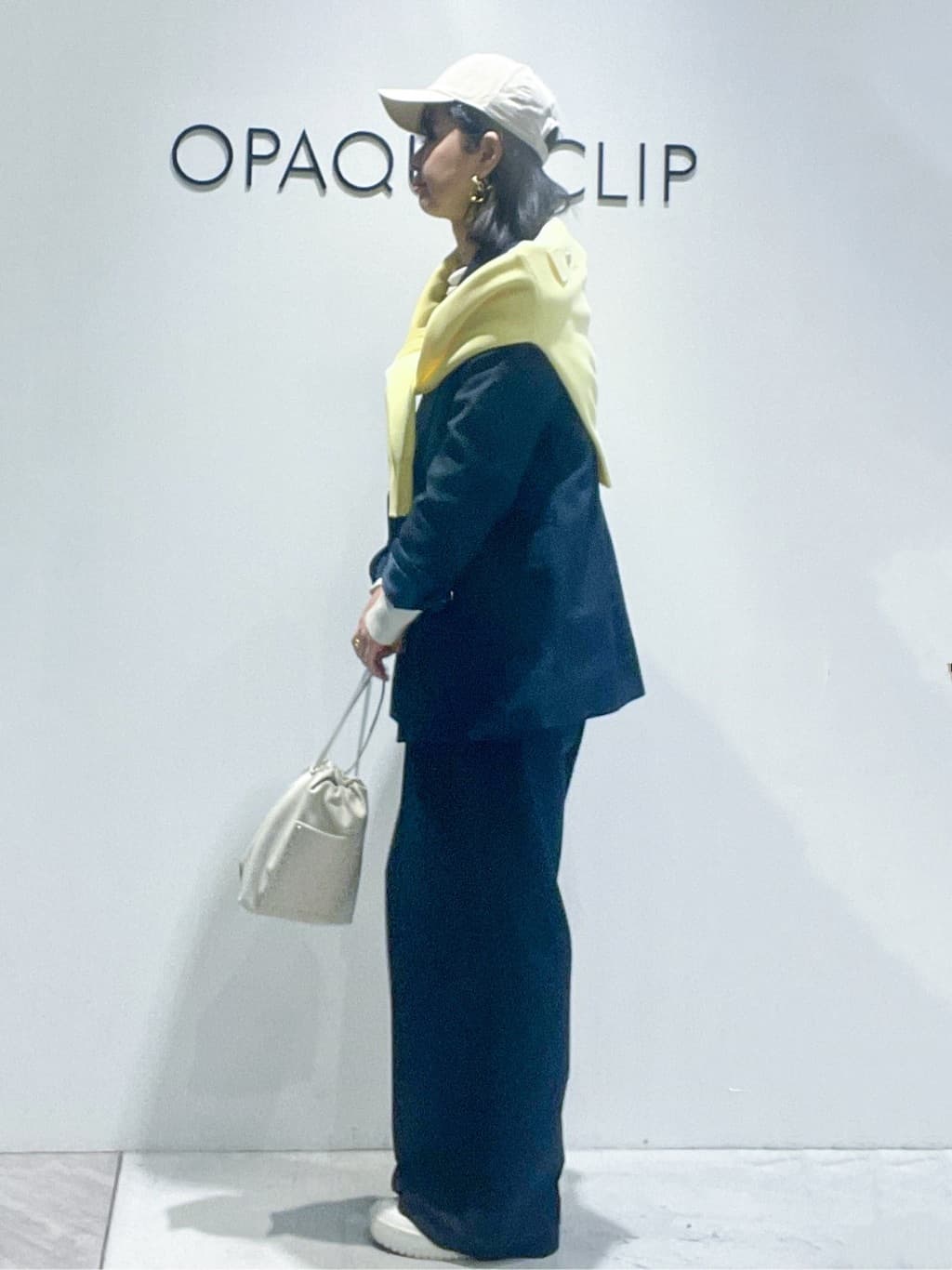 あいさんの「OPAQUE.CLIP｜金ボタンダブルブレストテーラードジャケット／セットアップ対応【洗える】」を使ったコーディネート