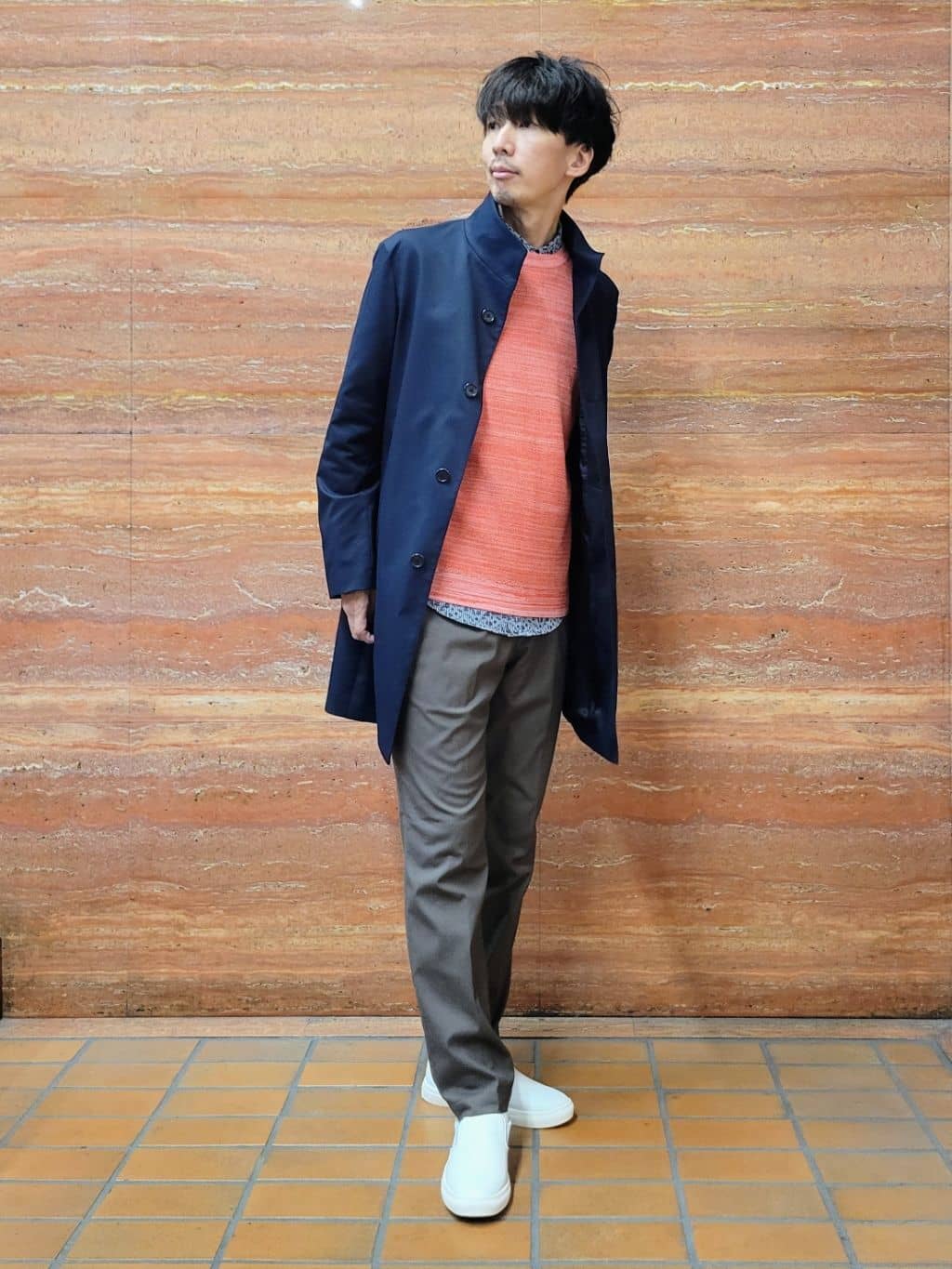 piroyaさんの「TAKEO KIKUCHI｜撥水ツイル スタンドカラー コート」を使ったコーディネート