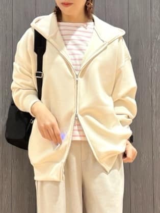 meiさんの「SHOO･LA･RUE｜【S-LL/洗濯機可】着こなしいろいろ 首元すっきりボートネック ボーダーロンT」を使ったコーディネート