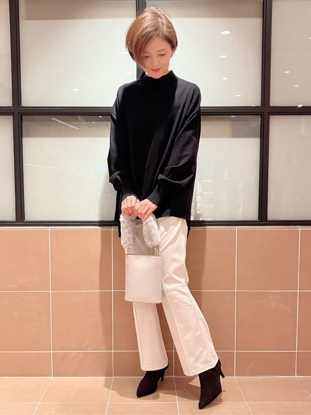 Ｋさんの「ESPERANZA｜ジュエルヒールショートブーツ」を使ったコーディネート