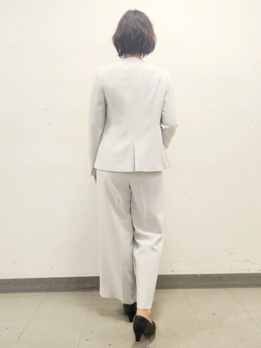 mayumayuさんの「Reflect｜【SS-4Lサイズ／通勤／セットアップ可】ノーカラージャケット」を使ったコーディネート