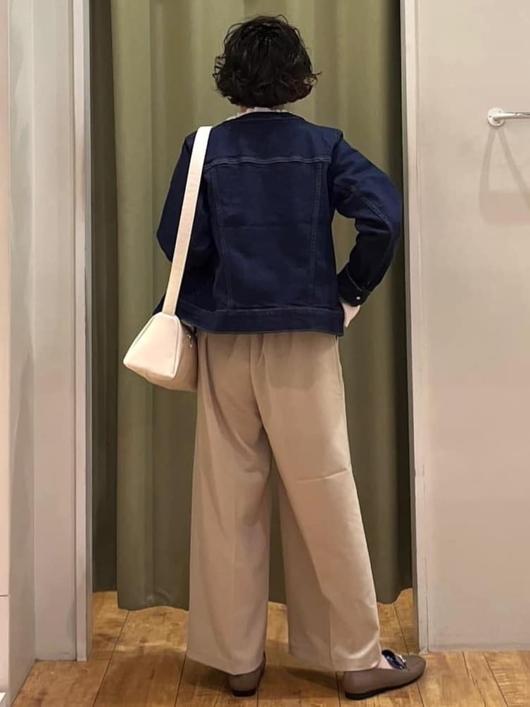 ☆ほしさんの「SHOO･LA･RUE｜【SHOO・LA・RUE DENIM/S-LL/高レビュー】大人のための ノーカラーデニムジャケット」を使ったコーディネート