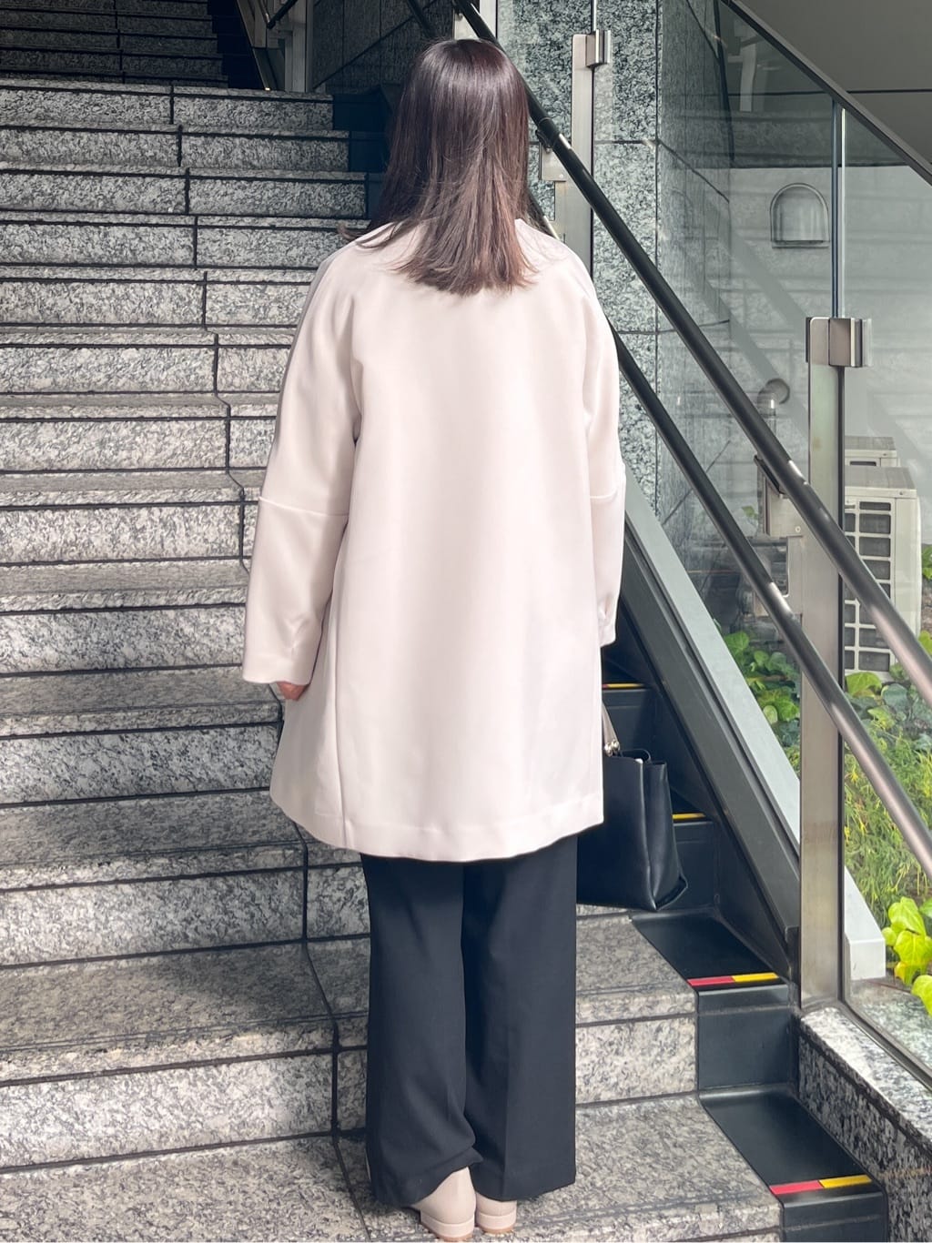 HANNAさんの「OPAQUE.CLIP｜フォルムスリーブミドルコート【洗濯機OK】」を使ったコーディネート