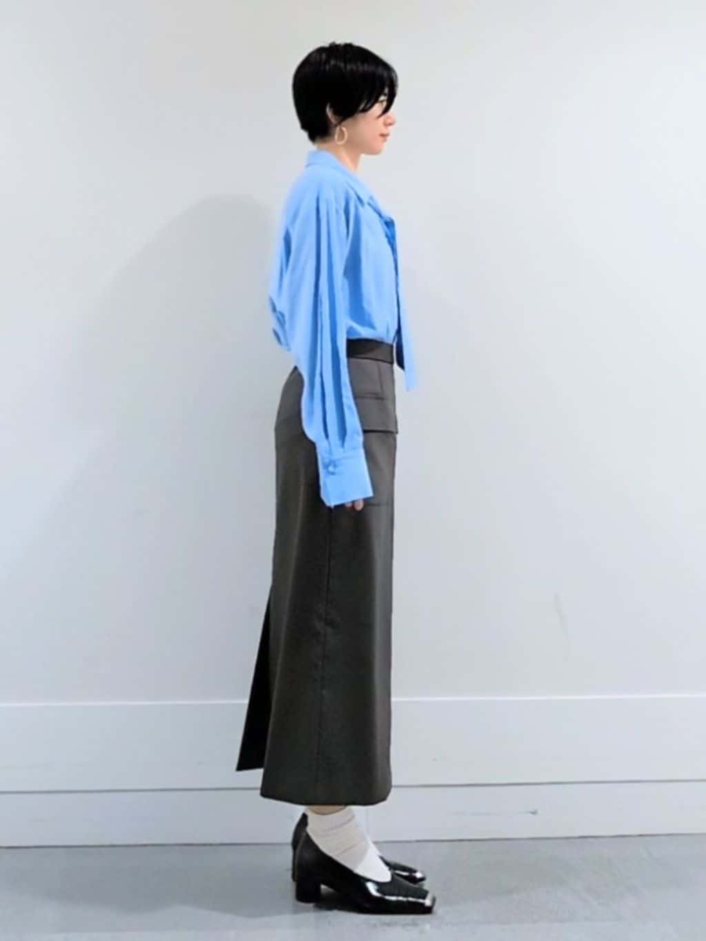 ミズタさんの「UNTITLED｜◆【洗える/接触冷感】リラックスボウタイブラウス」を使ったコーディネート