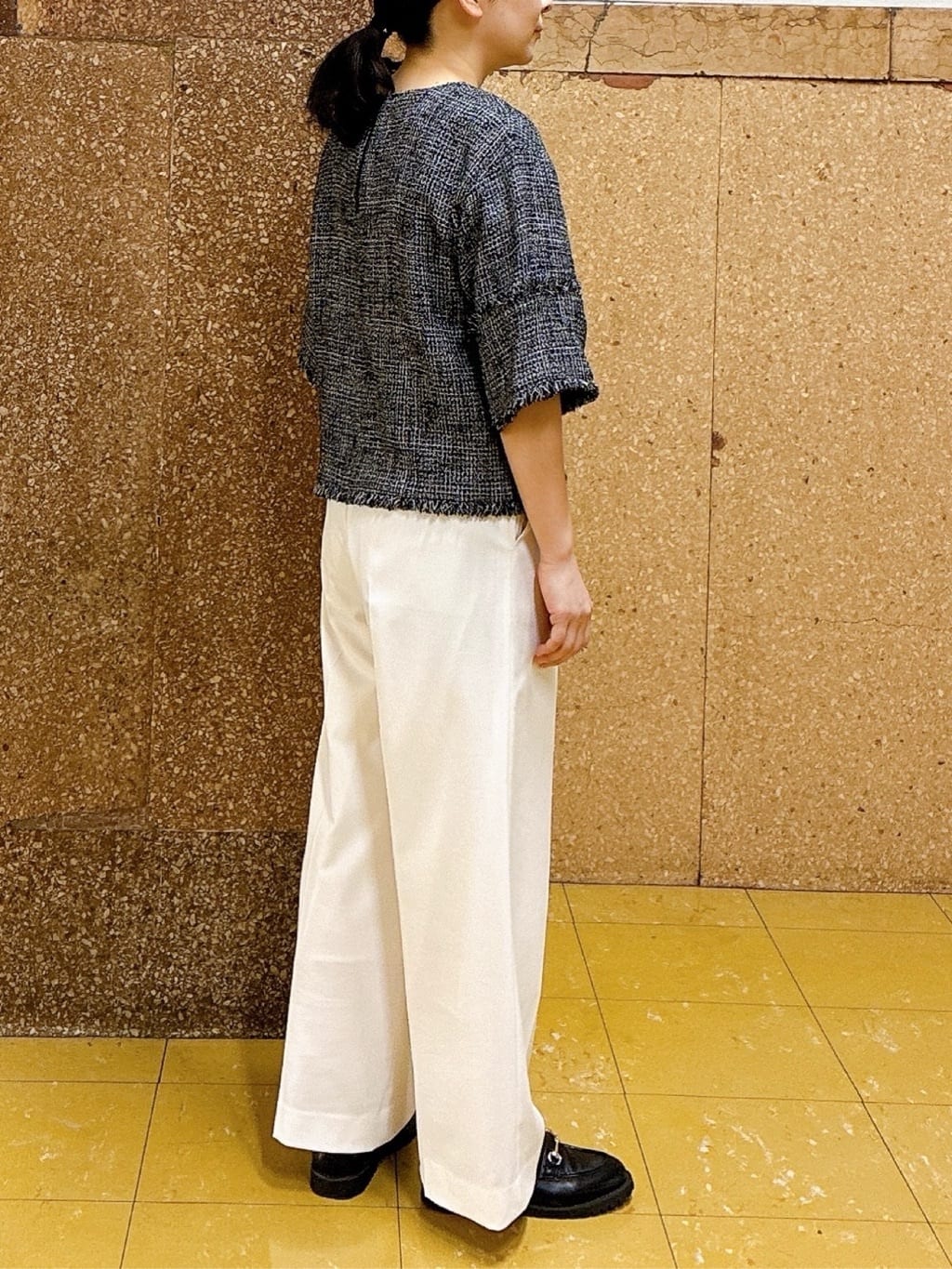 hattoriさんの「INDIVI｜【新作褒められパンツ】快温ワイドパンツ」を使ったコーディネート