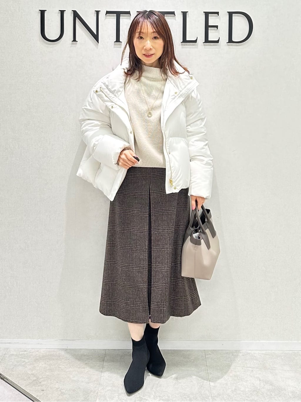 Miwaさんの「UNTITLED｜【洗える】スポンディッシュ ボトルネックニット」を使ったコーディネート