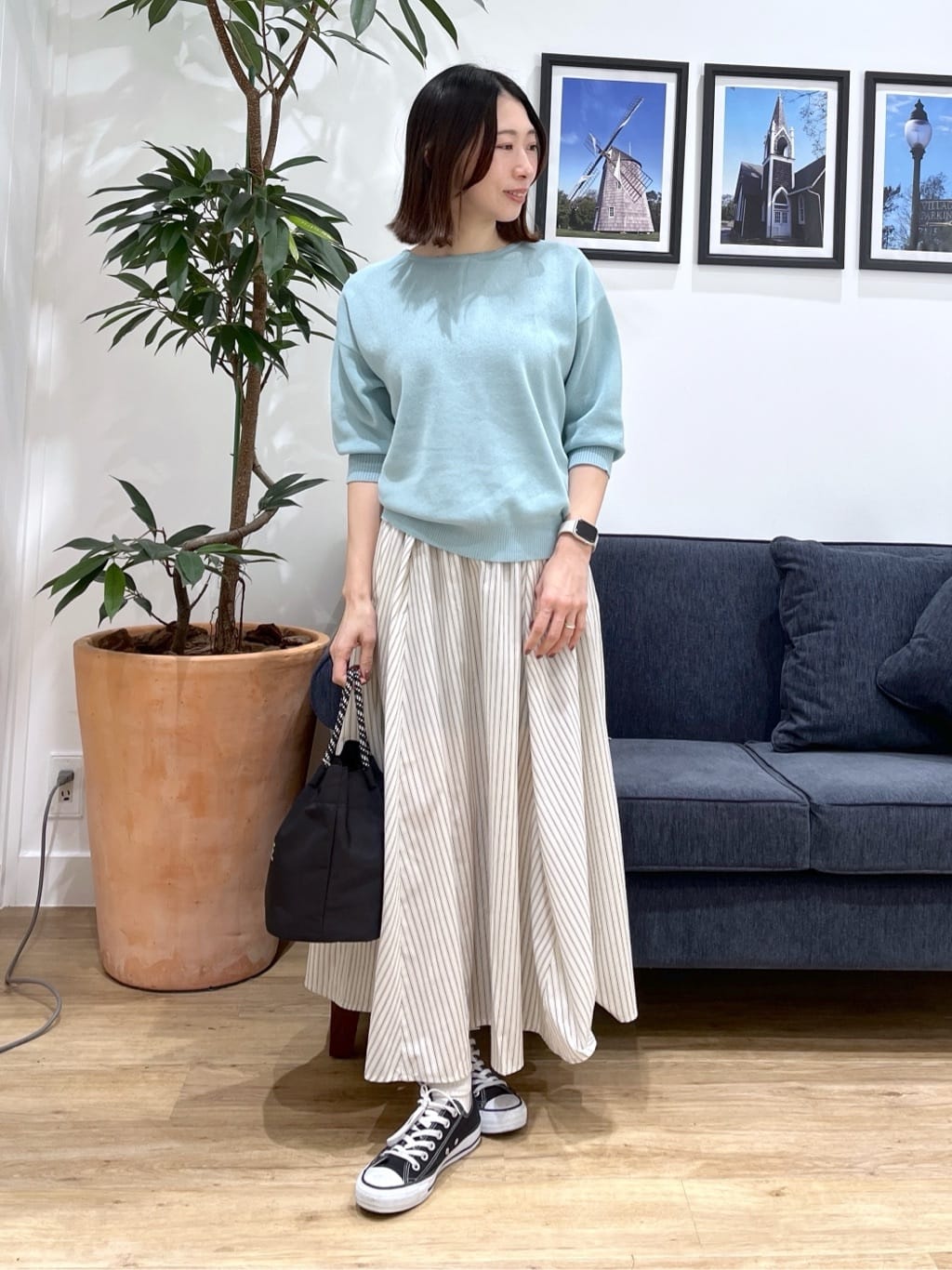 canaさんの「Dessin｜【洗える】シアーリラックスニット」を使ったコーディネート