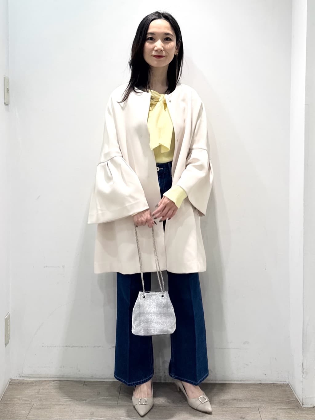 yuicciさんの「OPAQUE.CLIP｜フレアスリーブミドルコート【洗濯機OK】」を使ったコーディネート